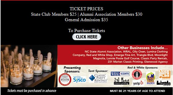Tickets on Sale for the Red & White Food and Beverage Festival 2 tickets