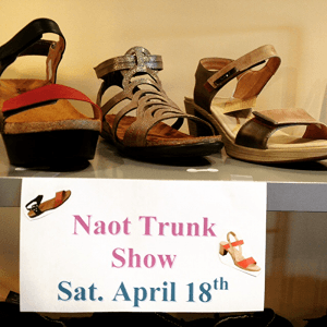 Big announcements at Galatea! 3 Naot Trunk Show at Galatea