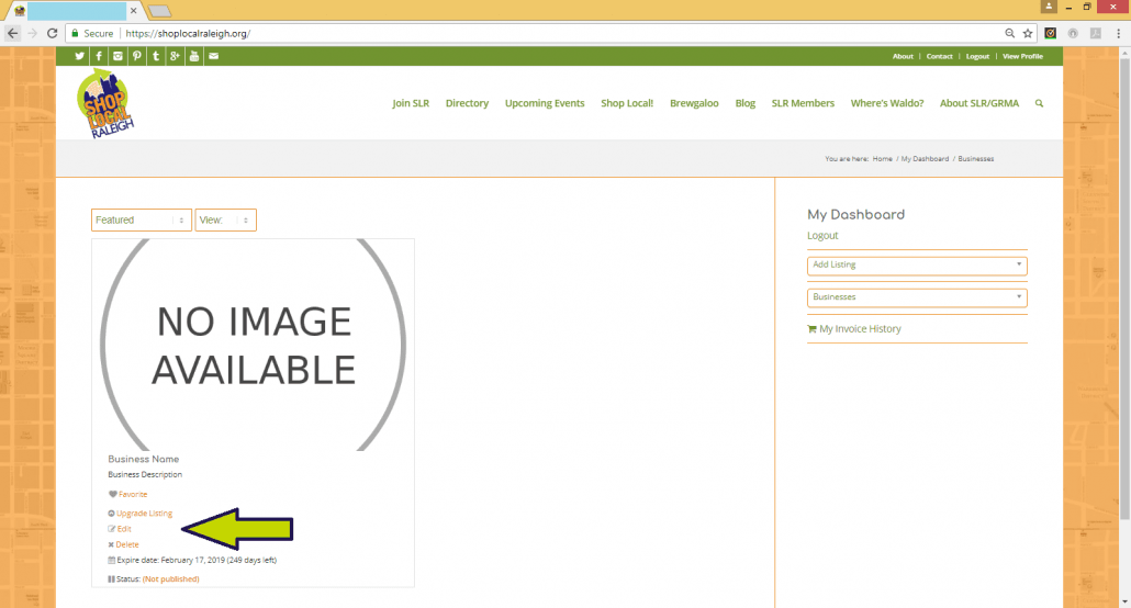 How to access your SLR Member Profile 3 Step 3