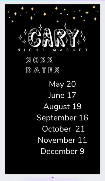 Cary Night Market Schedule