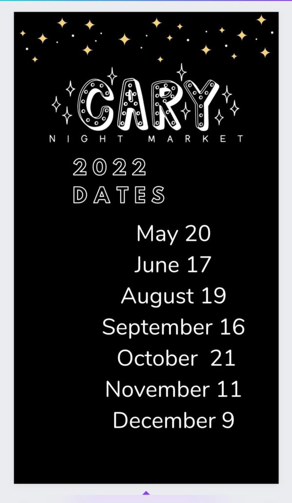 Cary Night Market Schedule