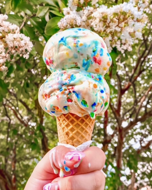 Andias Ice Cream cake batter double scoop 1