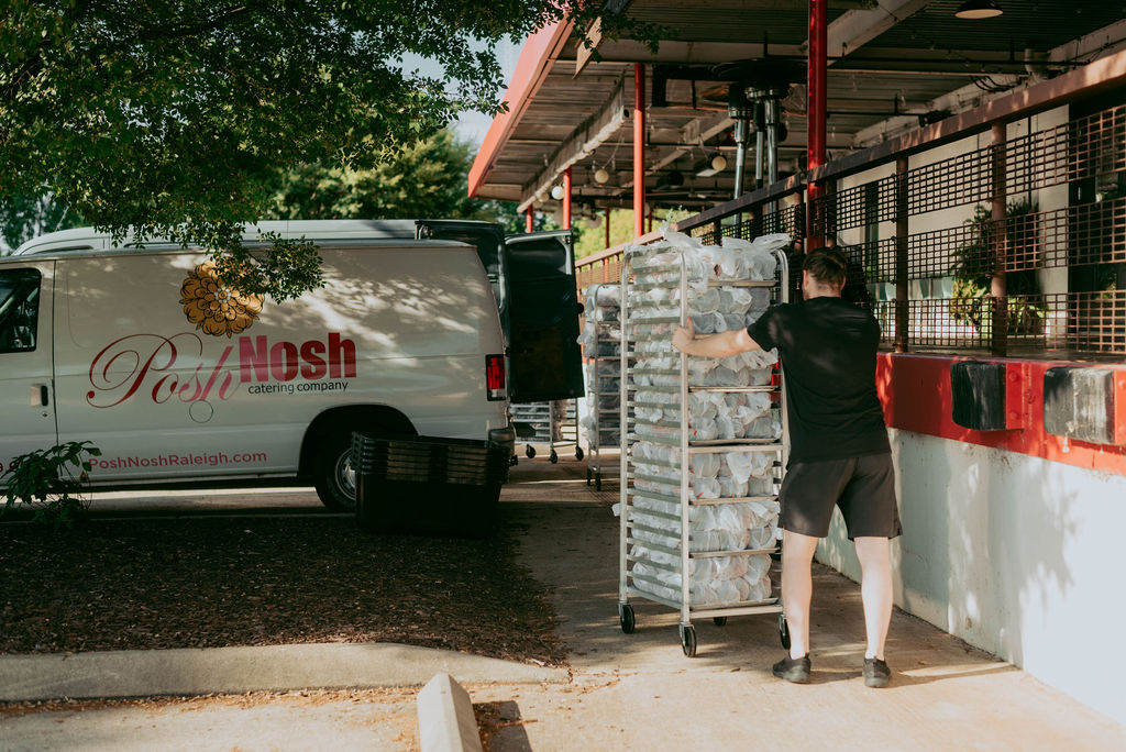 Meals leaving PoshNosh for Meals on Wheels credit May Caudillo