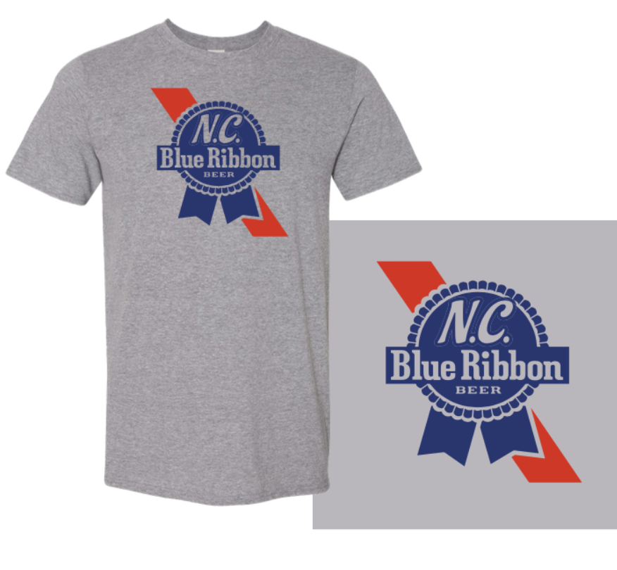 N.C Blue Ribbon Beer T-shirt 1 NC Craft Beer T-Shirt