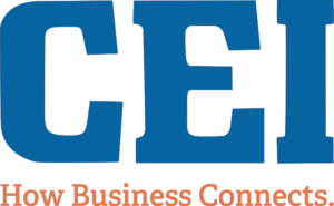 CEI Logo Stacked Blue Orange
