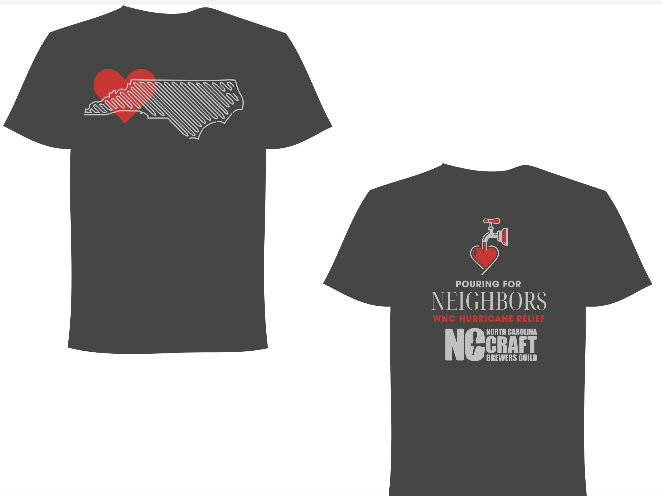 Pouring for Neighbors, Helping Rebuild WNC Shirt 1 WNC Relief Shirts Hurricane Helene Fundraiser