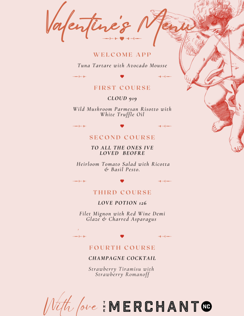 Merchant Valentines Day Menu 2025