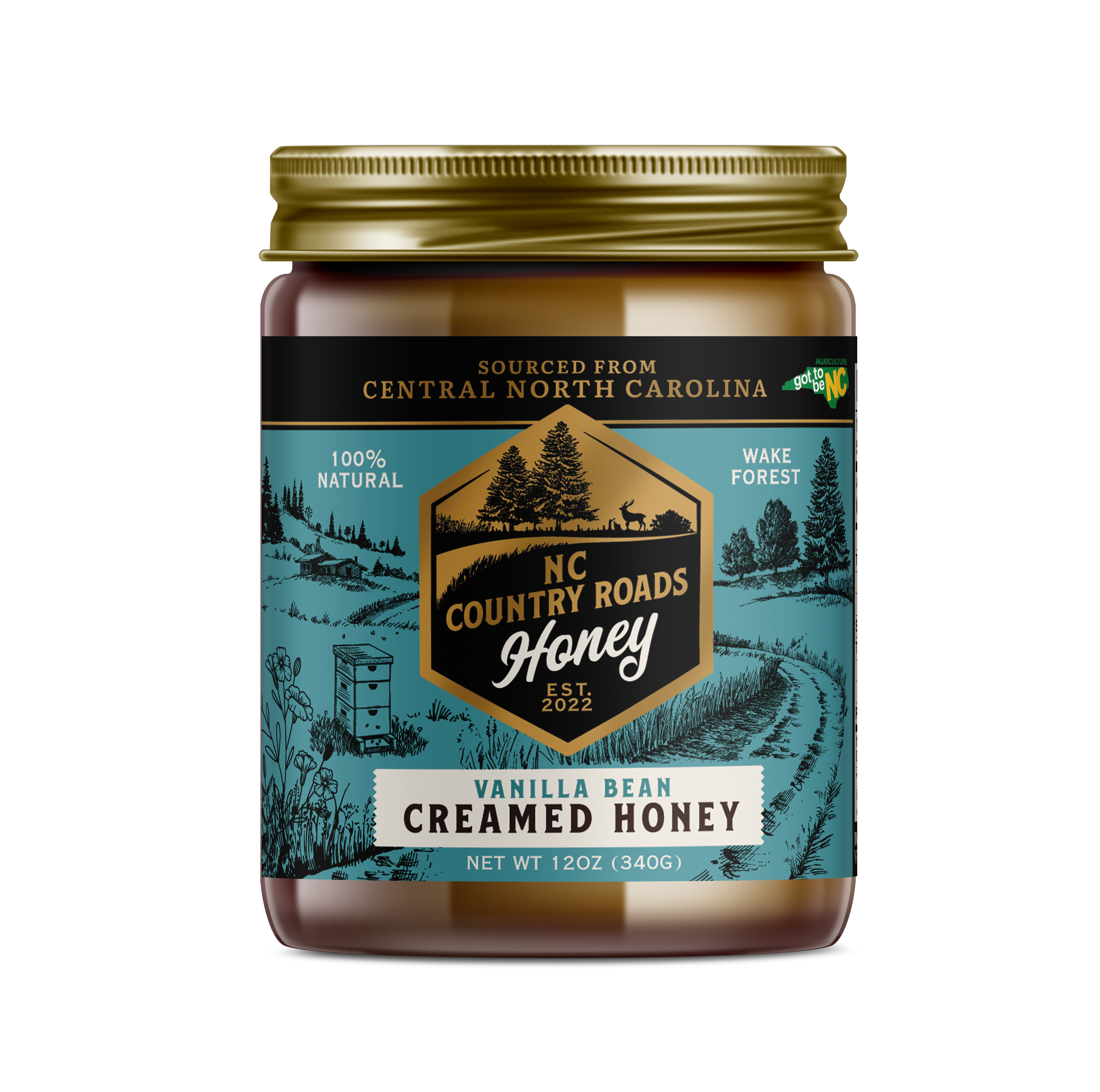 Organic Vanilla Bean Creamed Honey 1 Organic Vanilla Bean Creamed Honey